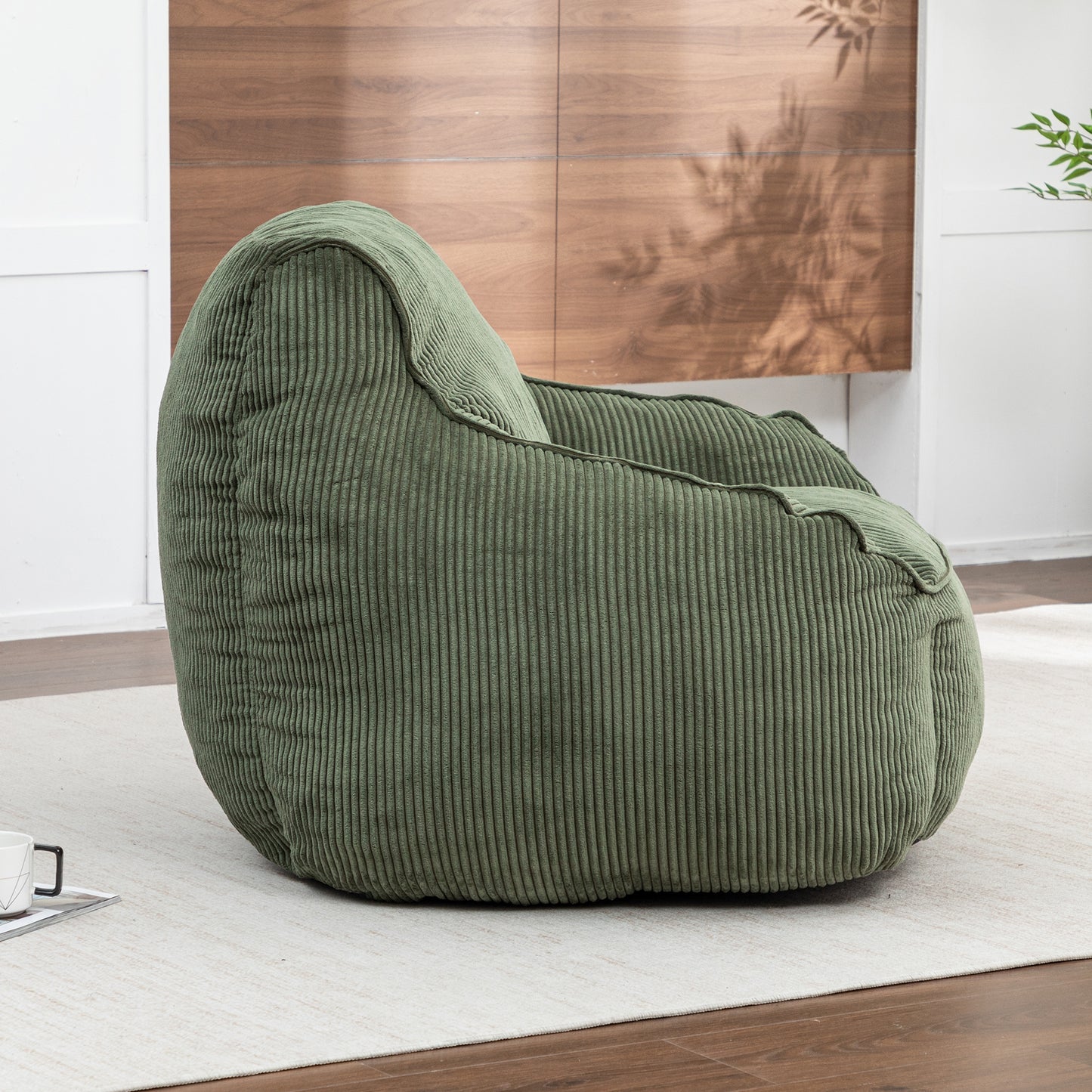 Giant Bean Bag Chair Sofa For ADults Teens, Comfy Corduroy Large Bean Bag Chairs With Armrests For Bedroom Living Room, A Dult BeanBag Lazy Sofa Couch Chairs With Filler Included