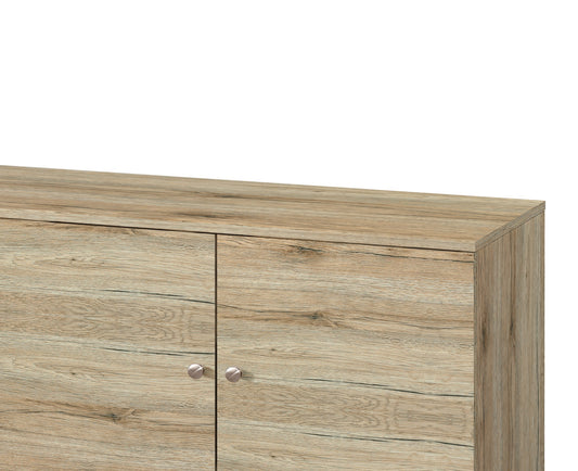 Amidon TV Stand For TVs Up To 63  , With 2 Storage Shelves& 1 Cabinet, Modern Entertainment Centre For TV In Living Room In  Oak