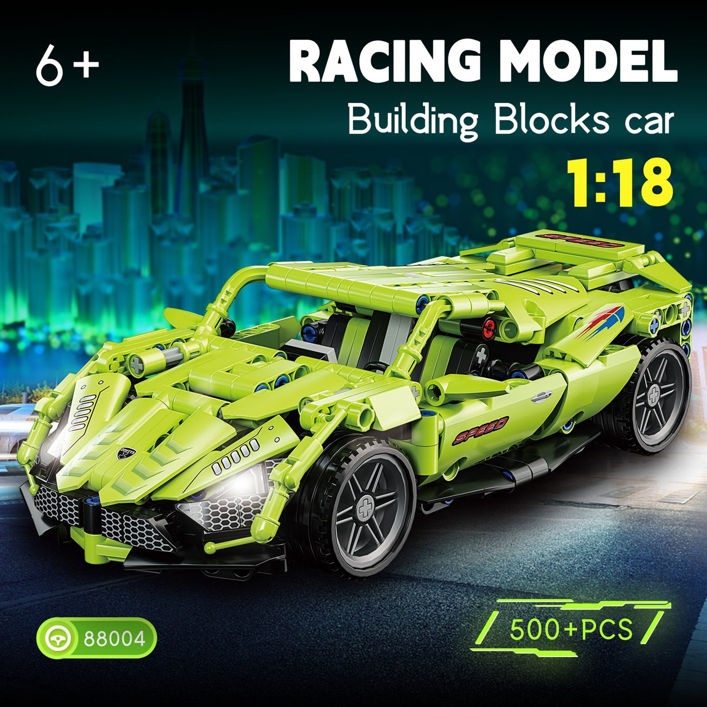 Racing Car Building Block Set Collectible Sports Car Construction Set Model Toy Car For Boys Girls 6 Years Old And Above