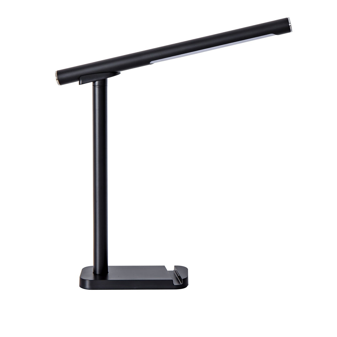 LED Desk Lamp 360 Adjustable, USB Charging Port, 5 Light Modes & Dimmable Brightness, Bedside Lamp For Reading, Craft, Work, Study Black
