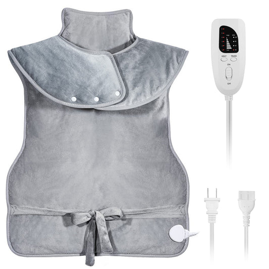 1Pc 36.6x22in Electric Heating Wrap For Neck Shoulder Fast Heating Pad Mat Heated Neck Wrap For Back Pain Relief With 6 Temperature Settings 4 Timer Modes Machine Washable For Valentines Day Gift