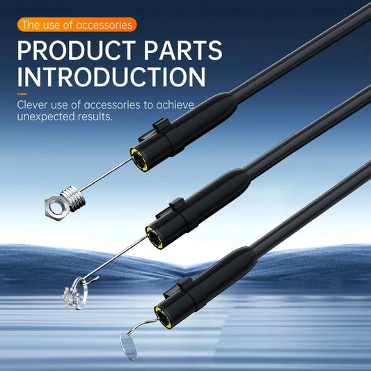 Handheld Industrial Endoscope Camera With 4.3 Inch IPS Screen IP67 HD Inspection Borescope 8 Adjustble LED - 1080P HD Borescope, - Portable Inspection Camera With Semi-Rigid Cord & Probe For, Plumbin