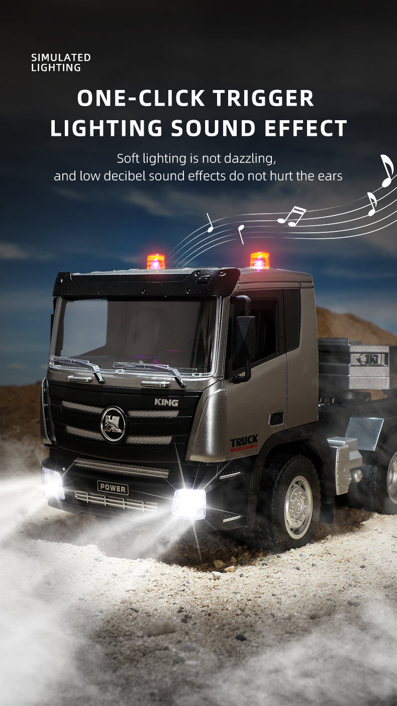 Huina 1318 1-24 Semi-alloy Remote Control Flatbed Trailer Toy