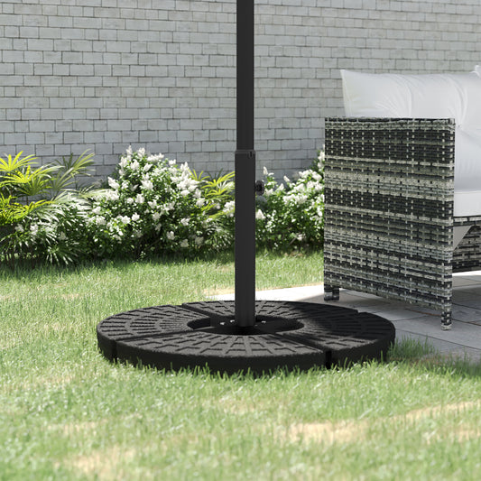 Outdoor Universal Cross Brace Stand For Small Offset Umbrella Or Large Market Umbrella, Black