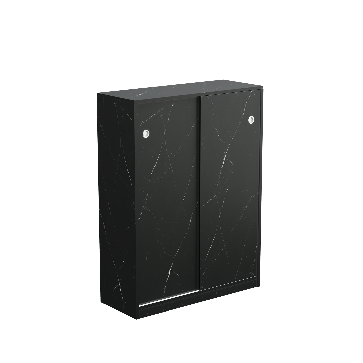 Marble Black  Shoe Cabient With Sliding Door Have 6 Layers Can Storage At Least30 Pairs Shoes