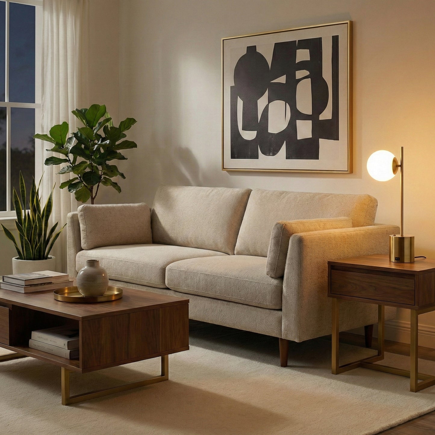 Ethereal Modern Small Brass Metal Table Lamp With White Glass Globe Shade, Elegant Desk Lamp Fixture 22  H X 9.3  W X 5.8  D For Living Room, Desk Lamps For Office Reading