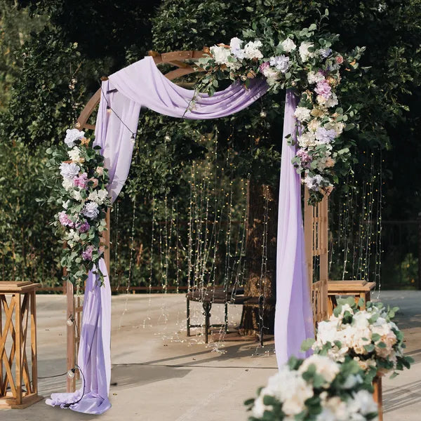 7FT Wooden Garden Arbor, Wedding Arch Backdrop Stand For Ceremony Party, Garden Pergola With Trellis For Climbing Plants, Dark Brown