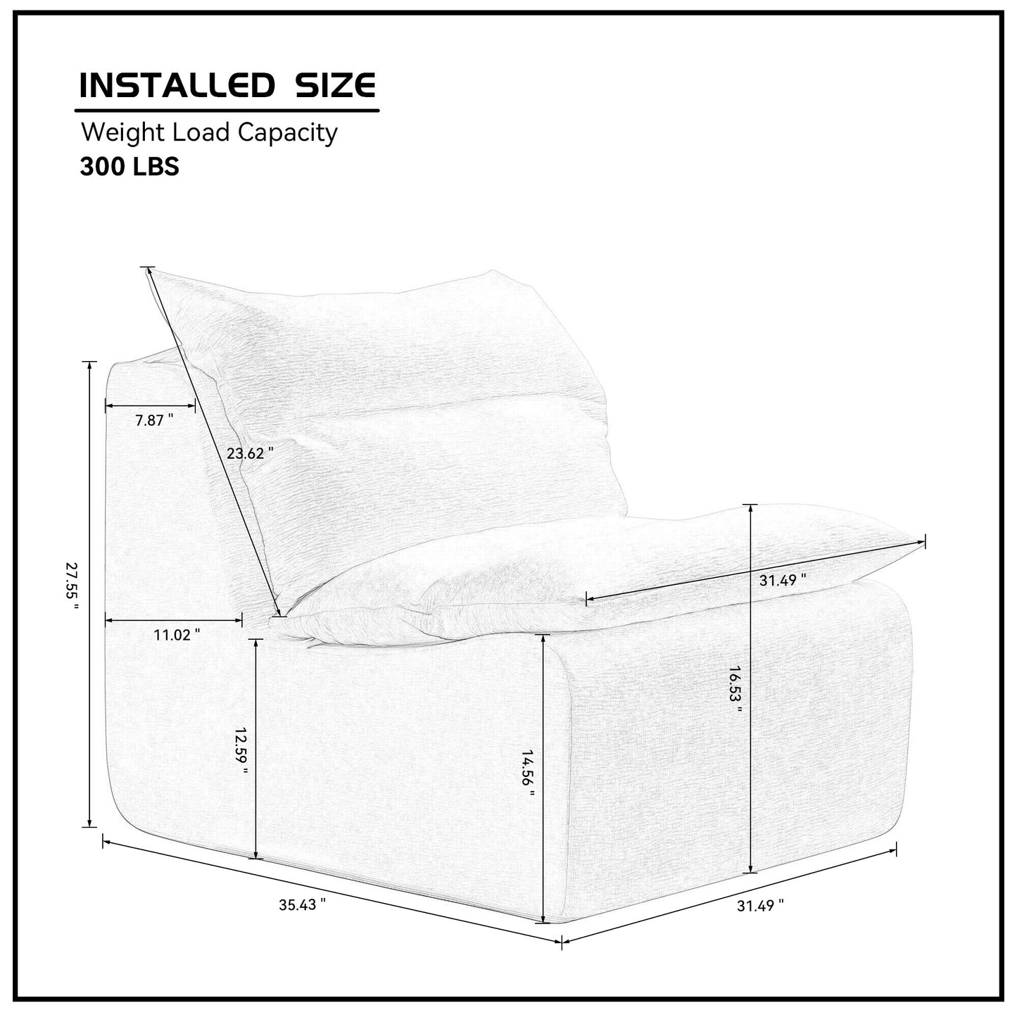 Single Chair Sofa Lounge Chair With Backrest Fully Compressed Sofa Suitable For Living Room, Bedroom, Polyester,GREEN