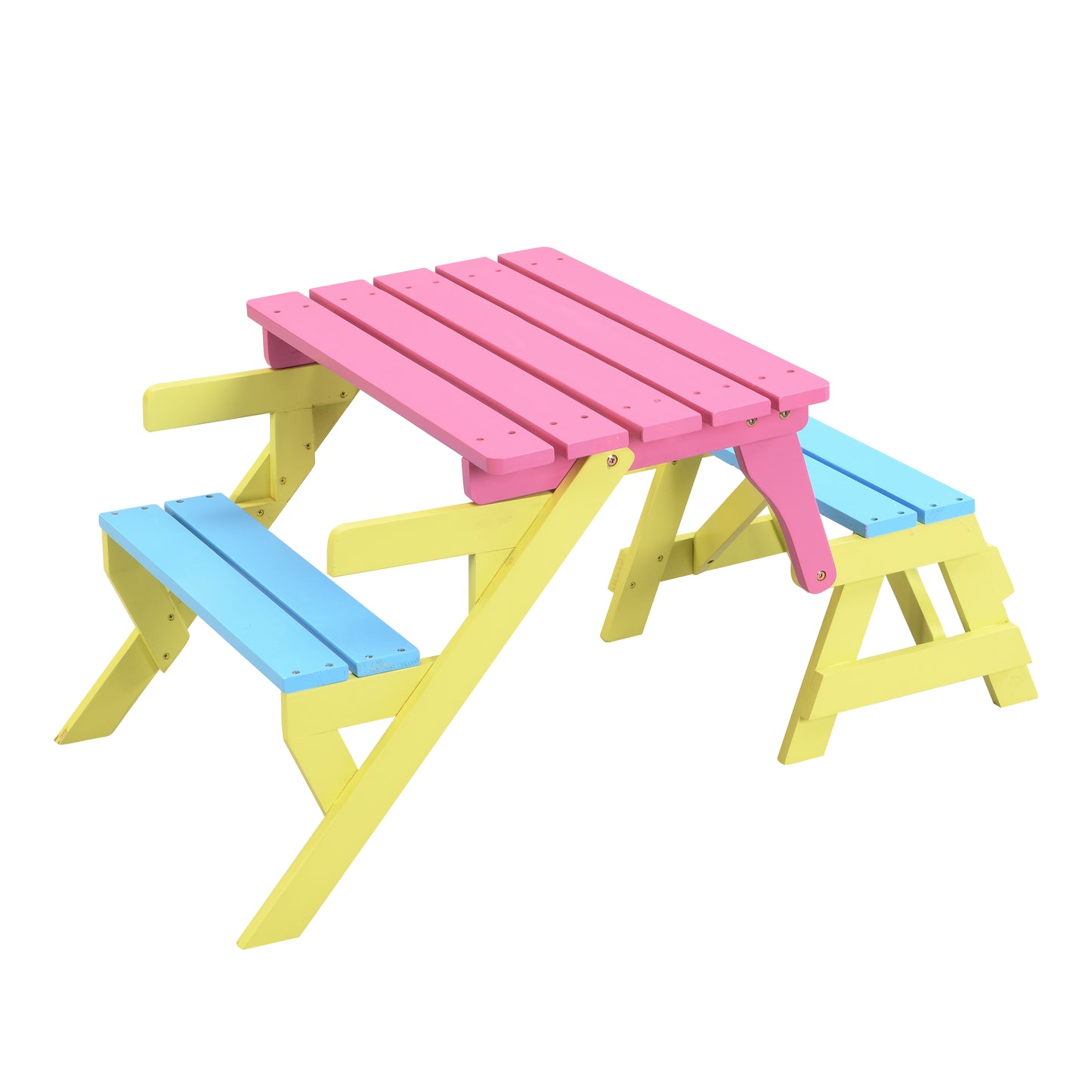 KID'S MULTI-FUNCTIONAL ARM CHAIR,TABLE  2 BENCHES  All-in-one