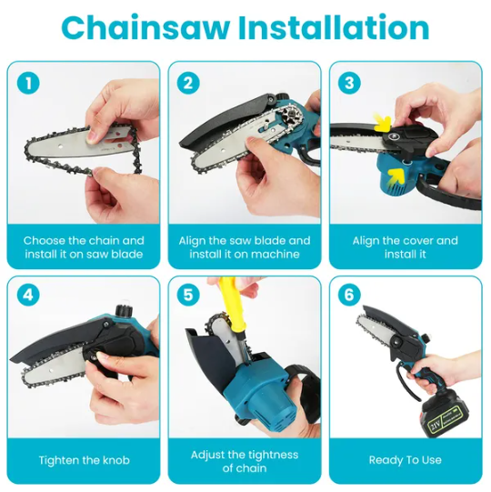 4 In 1 Cordless Pruning Shear And Electric Chainsaw With Max 5.5FT Extension Poles 4' 6' Pole Saw SK5 Blade Brushless Pruning Shear With 2Pcs 3.0Ah Batteries For Garden Yard GPCT5130