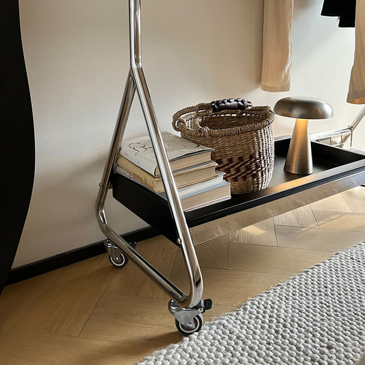 Leon Clothes Hanger Black Antique American Clothes And Hat Rack Retro Home Portable Stainless Steel Bedroom Floor Storage Shelf