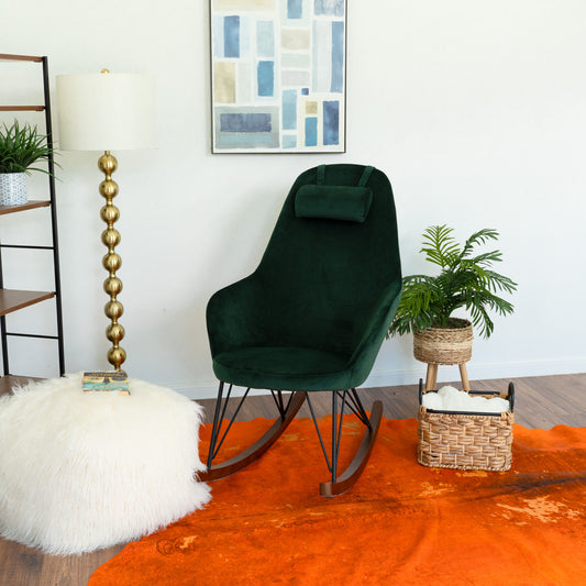 Chloe Mid Century Modern Rocker Livingroom And Bedroom Chair