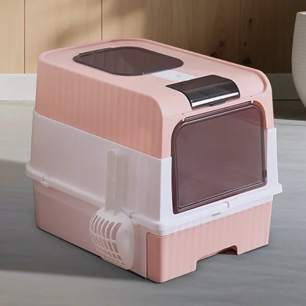 PinkMagic Cube Intelligent Cat Litter Box - Free Hands, Enjoy Pure Life & Automatic Cleaning, Silent Design, Preferred For Multi Cat Families