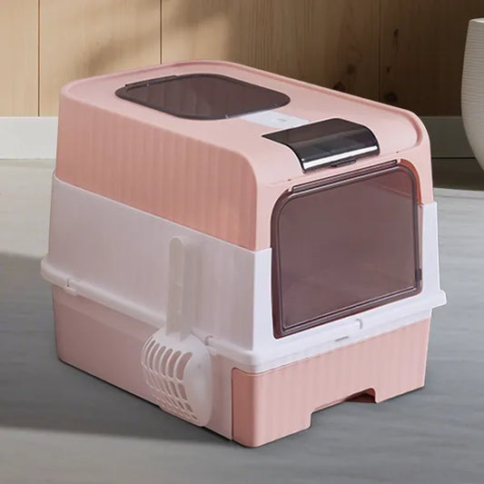 PinkMagic Cube Intelligent Cat Litter Box - Free Hands, Enjoy Pure Life & Automatic Cleaning, Silent Design, Preferred For Multi Cat Families