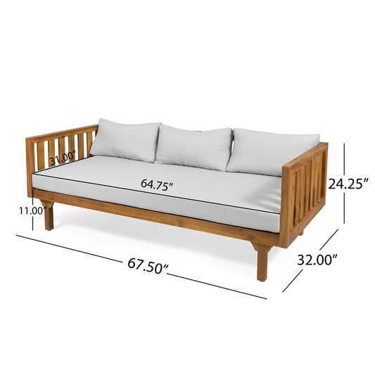 PATIO FURNITRE SETS- CLAREMONT 3 SEATER DAYBED   ACACIA WOOD TABLE