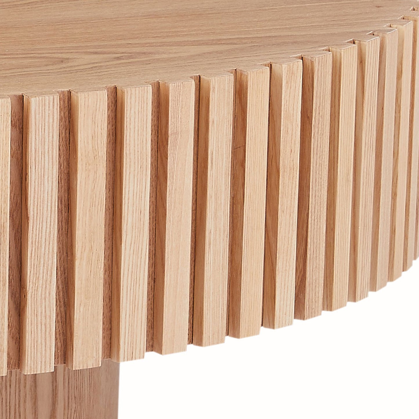 31.49   Round Wood Coffee Table For Living Room, Modern Handcraft Drum Coffee Table, Circle Wooden Coffee Table For Small Space Apartment ASH. Same Sku W876P243948