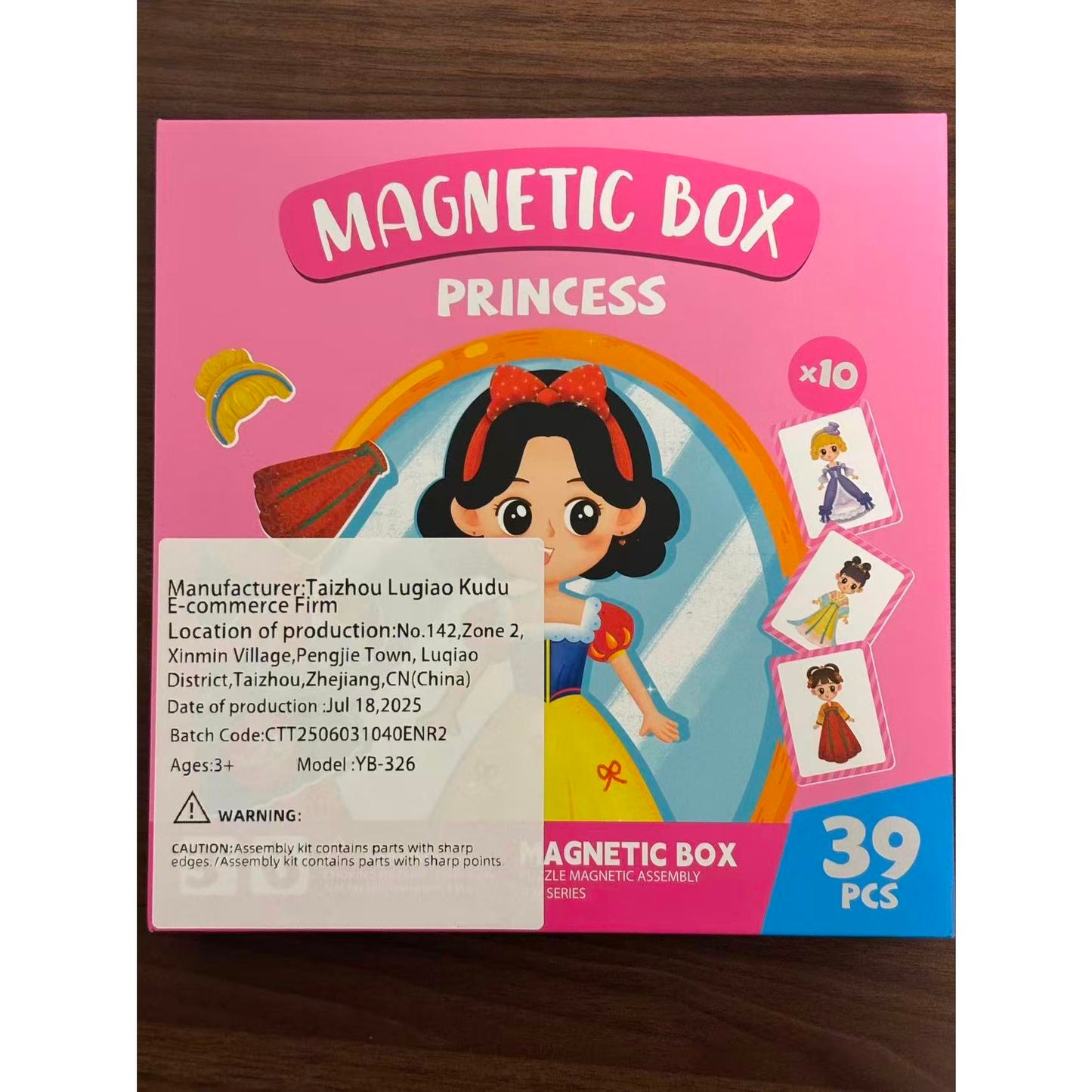 Princess Dress-Up Puzzle Toy Portable Magnetic Case With 10 Cards And 29 Puzzle Pieces Educational Dress-Up Toy For Children