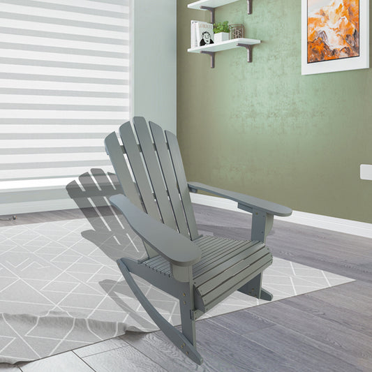 Reclining Wooden Outdoor Rocking Adirondack Chair,walnut