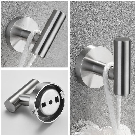 3-Pieces Bathroom Hardware Accessories Set - Towel Bar, Toilet Paper Holder, Robe Towel Hooks