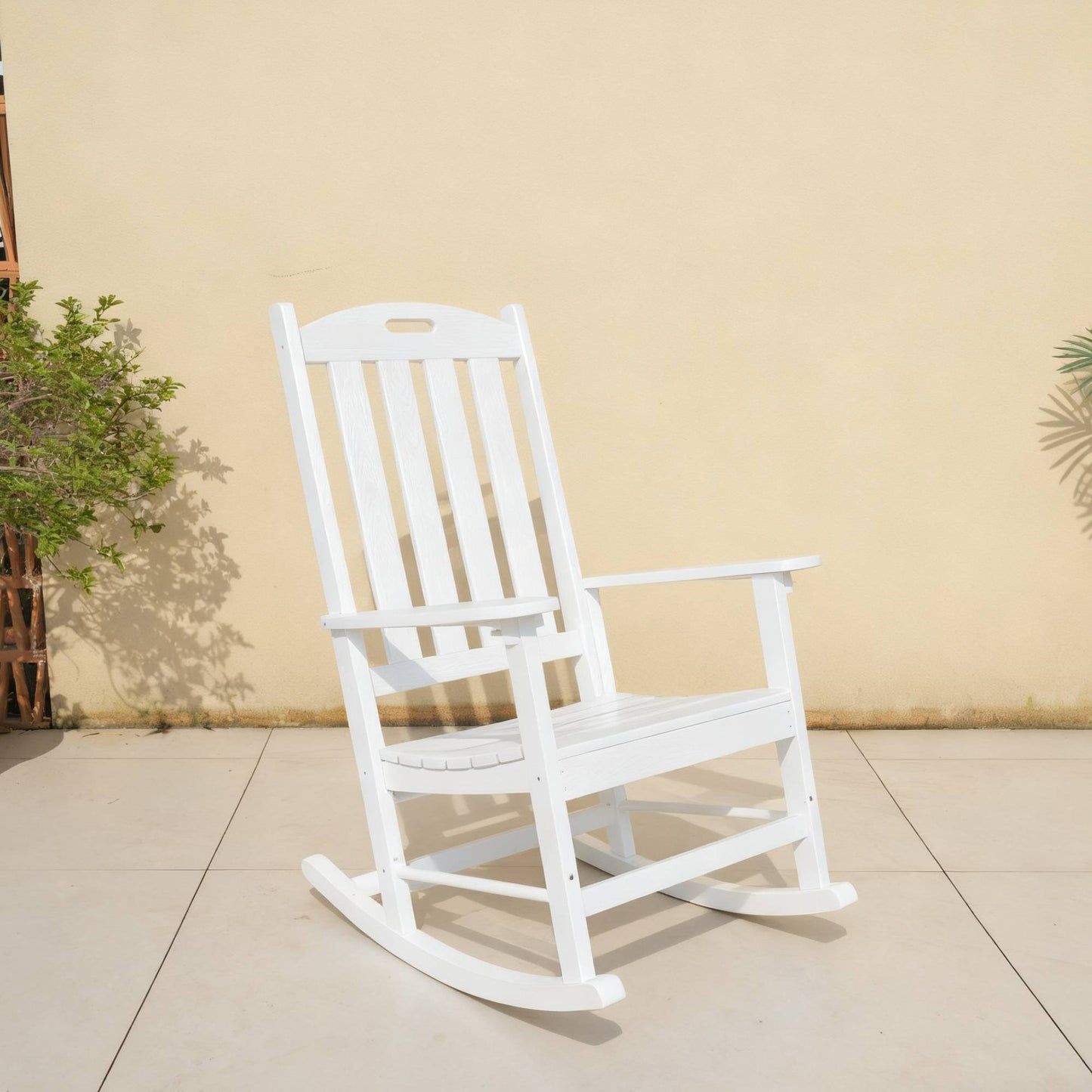 All-Season Rocking Chair For Patio Leisure & Outdoor Lounge Area Relaxation Moments,HIPS Material