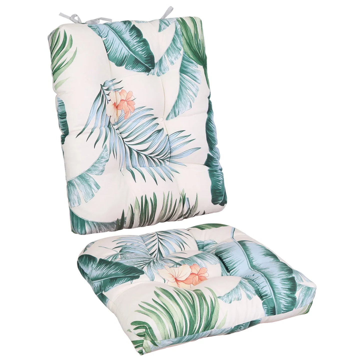 Waterproof Rocking Chair Cushion Upper And Lower Back And Seat Sets With Non-Slip Ties Oxford Cloth Surface Polyester Filling Comfortable For Indoor Home Office Car