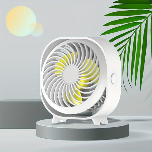 New Desktop Small Fan Rechargeable Desktop Fan Portable Office Student Dormitory Home Mini Fan Mute
