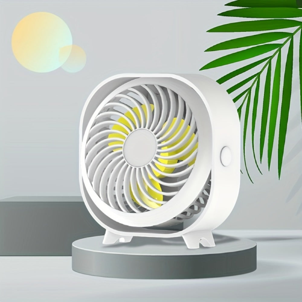 New Desktop Small Fan Rechargeable Desktop Fan Portable Office Student Dormitory Home Mini Fan Mute