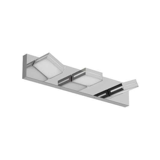 Modern Chrome LED Vanity Light, 3-Lights Wall Sconce For Bathroom And Mirror, Sleek Minimalist Design, Energy-Efficient, Easy To Install