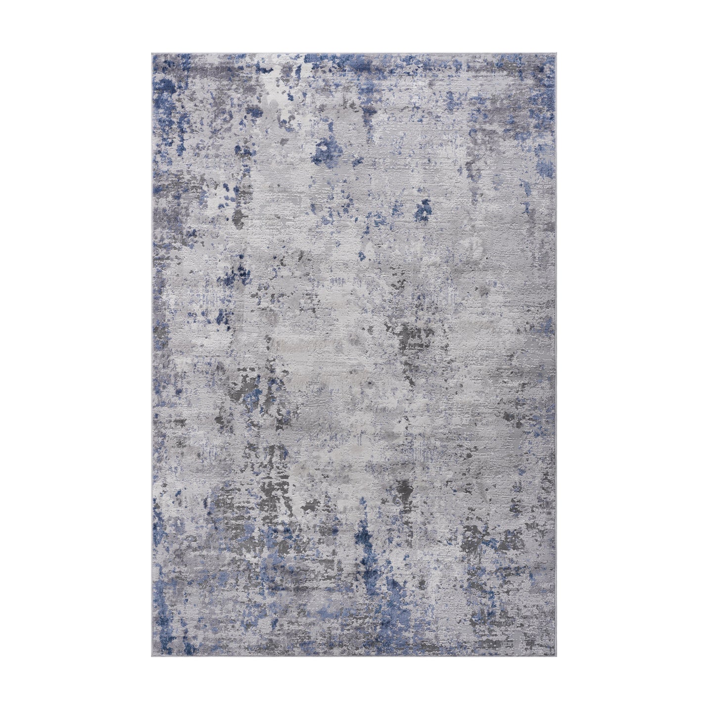 MARFI 5X7 Silver  Blue  Abstract Area Rug