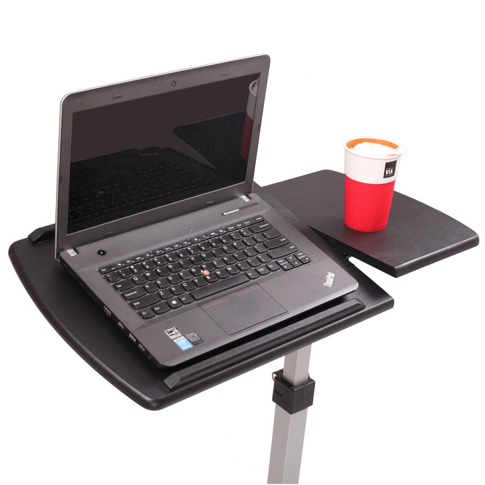 Multifunctional Lifting Computer Desk,Medical Adjustable Tilt Overbed Bedside Table With Wheels For Hospital And Home Use