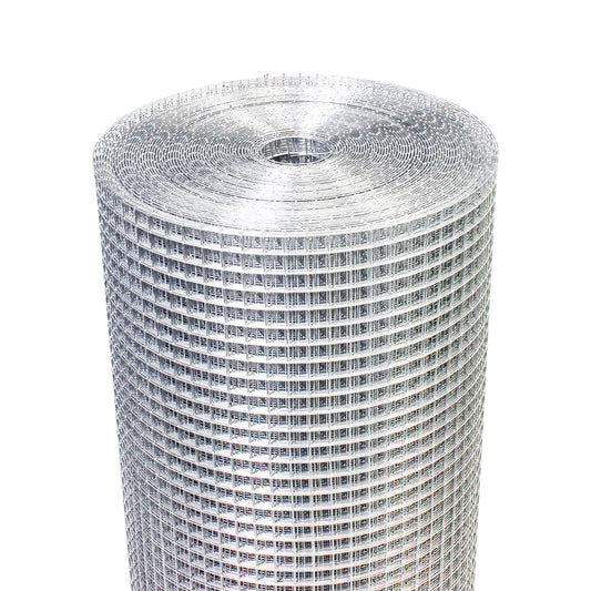 Hardware Cloth 0.25 Inch 48in X 50ft 23 Gauge, Hot Dip Galvanized After Welding Chicken Wire Fence Roll Garden Plant Welded Metal Wire Fencing Roll, Rabbit Cages Snake Fence
