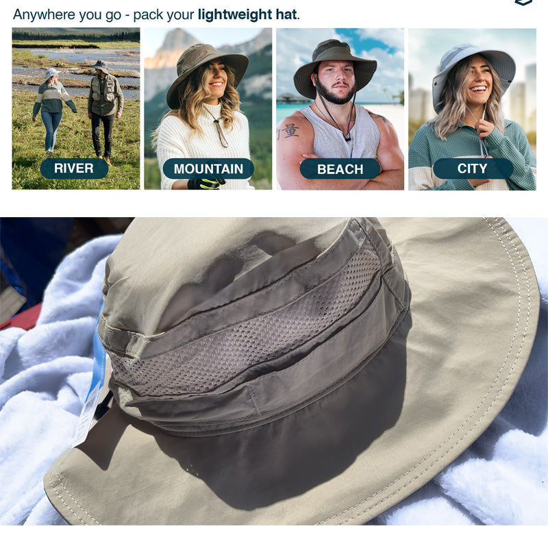 Breathable Wide Brim Sun Hat For Men & Women ,UV Protection Bucket Hat For World Cup, Stadium Games, And Outdoor Sports
