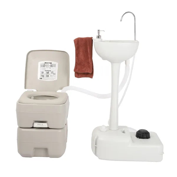 Portable Removable Outdoor Hand Sink With Portable Toilet