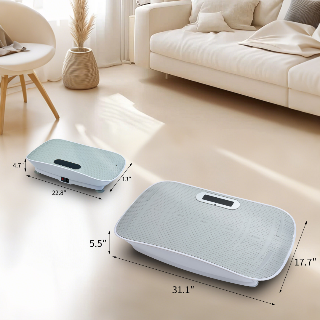 Full Body Vibration Platform Crazy Fitness Massage 10-Frequency Weight Loss & Fat Burner Shaking Machine For Unisex Grey 034
