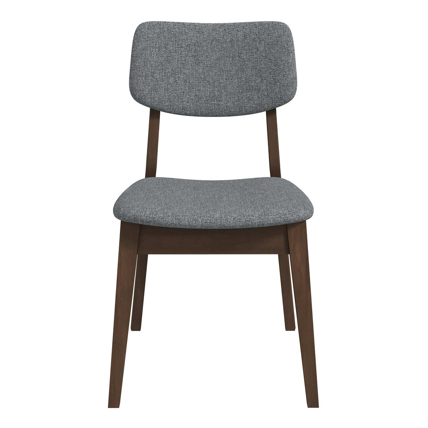 Carlos Dark Grey Fabric Solid Back Side Chair   Set Of 2
