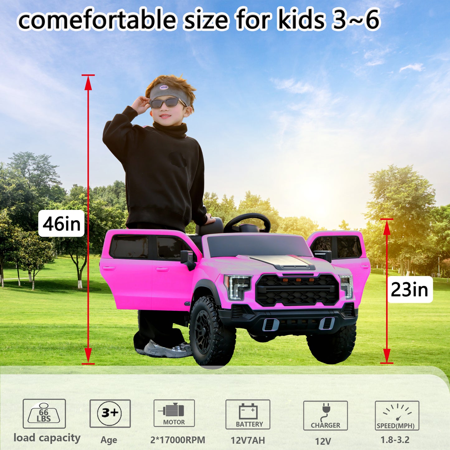 12V Kids Ride-On Car With Remote Control, 4-Wheel Shock Absorption, Multifunctional Music Player - Perfect Gift For Toddlers 3-6 Years Old