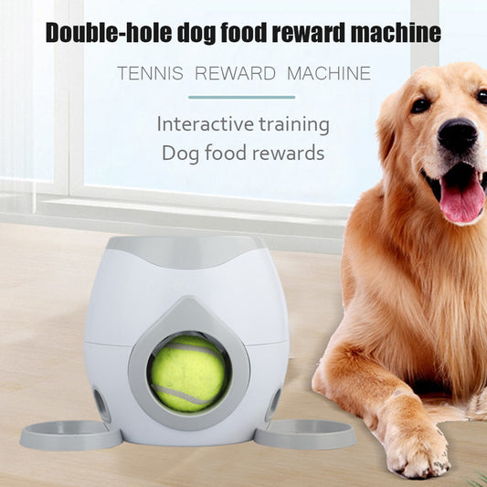 Automatic Pet Feeder Fetch Tennis Ball Dog Training Toys Interactive Throwing Ball Machine