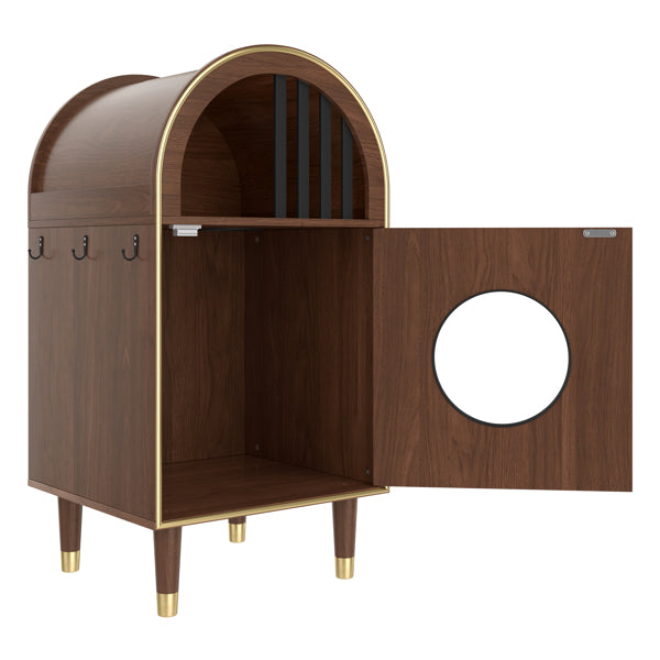 Cat Litter Box Enclosure , 2-in-1 Condo Cat Bed, Cat Shelter Furniture With Two-Level Cozy Haven For 2 Cats, Cute Kitty Condo For Sleeping, Luxury Cat House& Furniture, Espresso