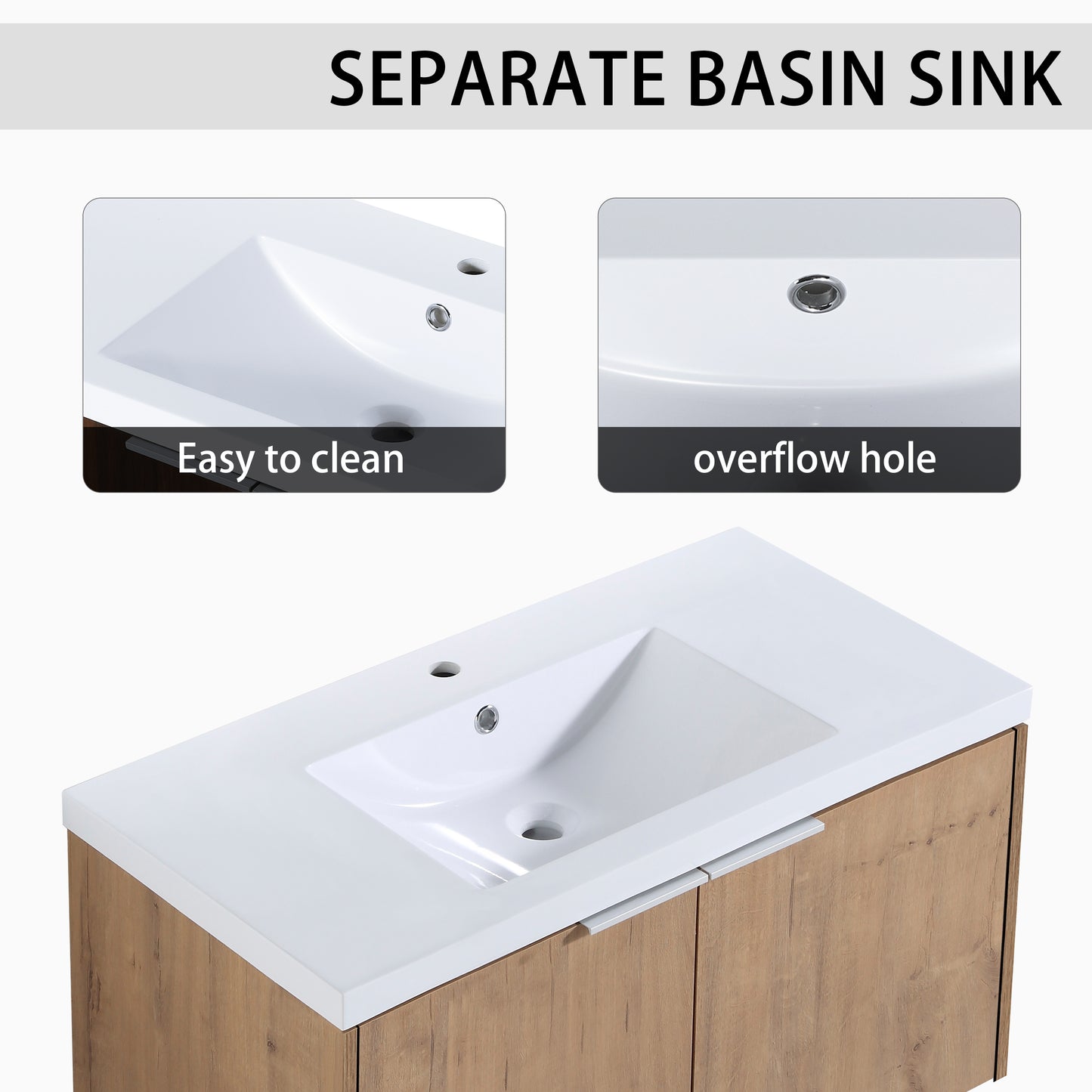 Modern Design 36 Inch Float Mounting Bathroom Vanity With Sink Soft Close Door,2 Doors-00636 IMO KD-Packing