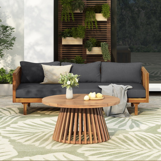 PATIO FURNITRE SETS  CLAREMONT 3 SEATER DAYBED   ACACIA WOOD TABLE