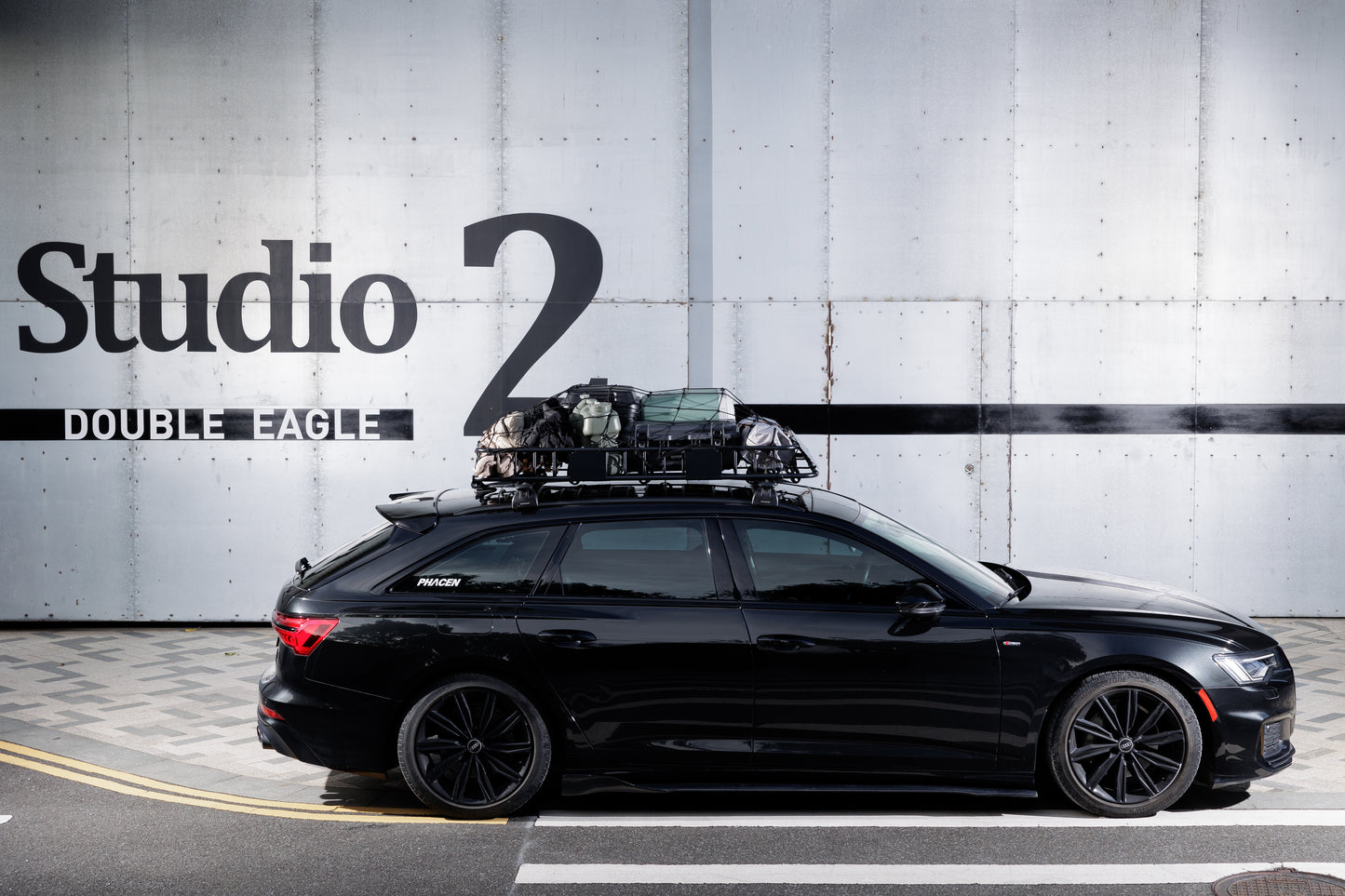 64 X 39 X 6 Inch Heavy Duty 250LB Roof Rack Cargo With 500D Waterproof Cargo Bag, Net & Ratchet Strap, Car Top Luggage Holder Basket For SUV, Truck Or RV Camping Storage Steel Construction