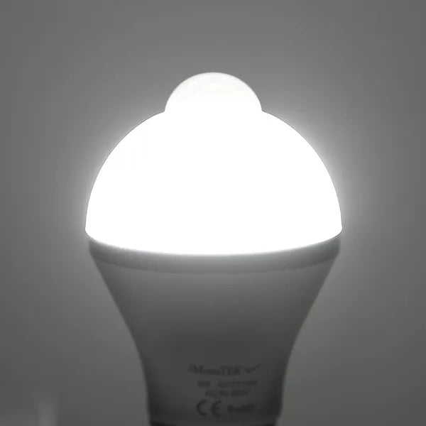 E27 Motion Sensor Light Bulb 9W/5W 1000LM 6500K Dusk To Dawn Automatic On/Off LED Light Bulb Indoor Outdoor Use