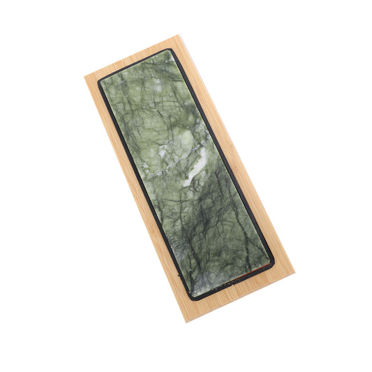 Green Jade Sharpening Stone 2 Side Grit 10000 Fine Polishing Whetstone With Bambusoideae Base Angle Guide