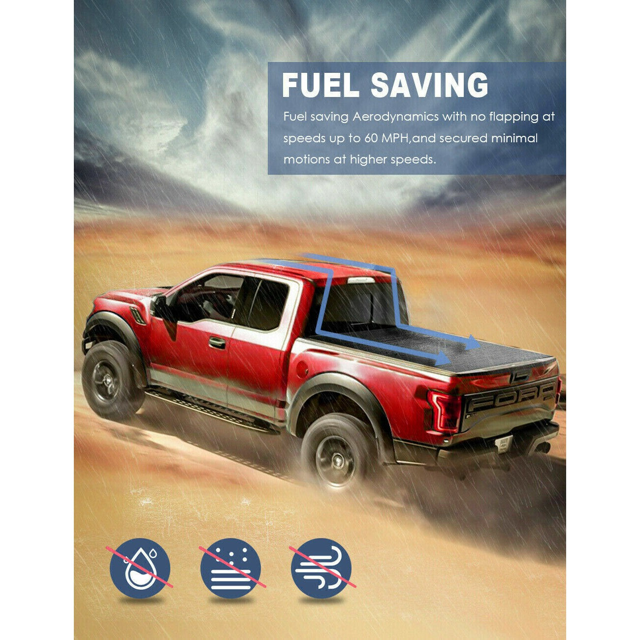 Tri-Fold 5.8FT Tonneau Cover---A86364-J3220502