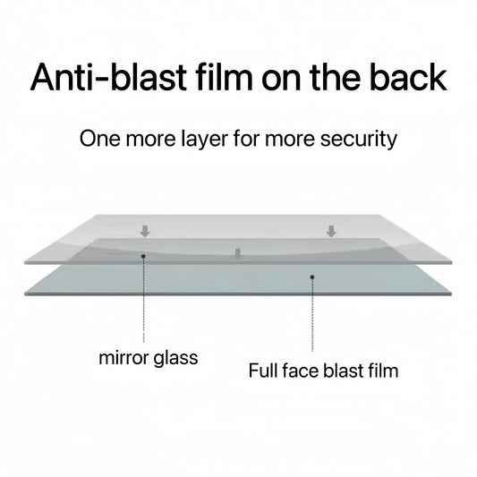 56X15inch Wall-mounted Round-angle Dressing Mirror High-quality 5mm Silver Mirror  Explosion-proof Glass