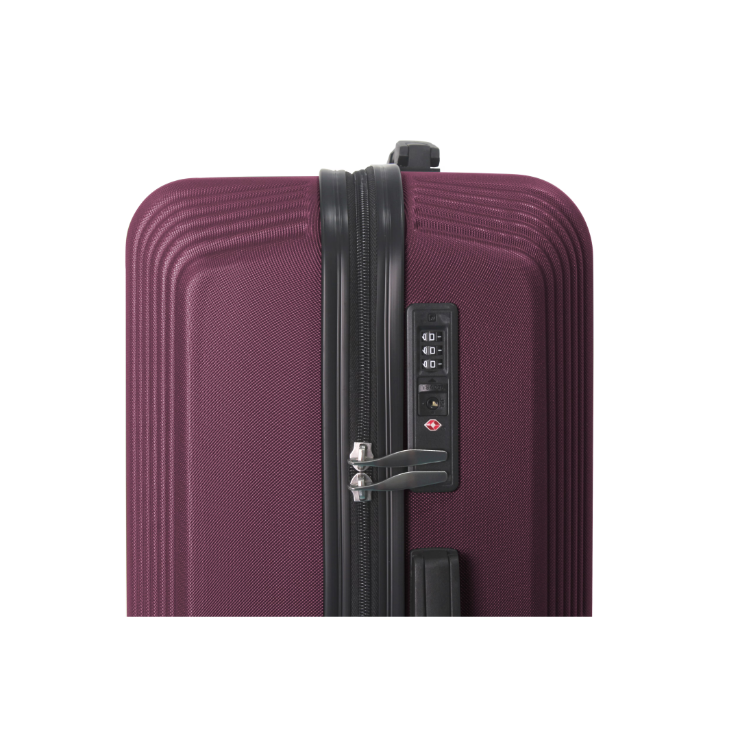 PURPLE 3-Piece Premium ABS Luggage Set-20, 24, And 28 Suitcases With Multi-Position Handle, Silent Spinner Wheels, And TSA-Approved Lock-Durable, Stylish, And Spacious Travel Gear