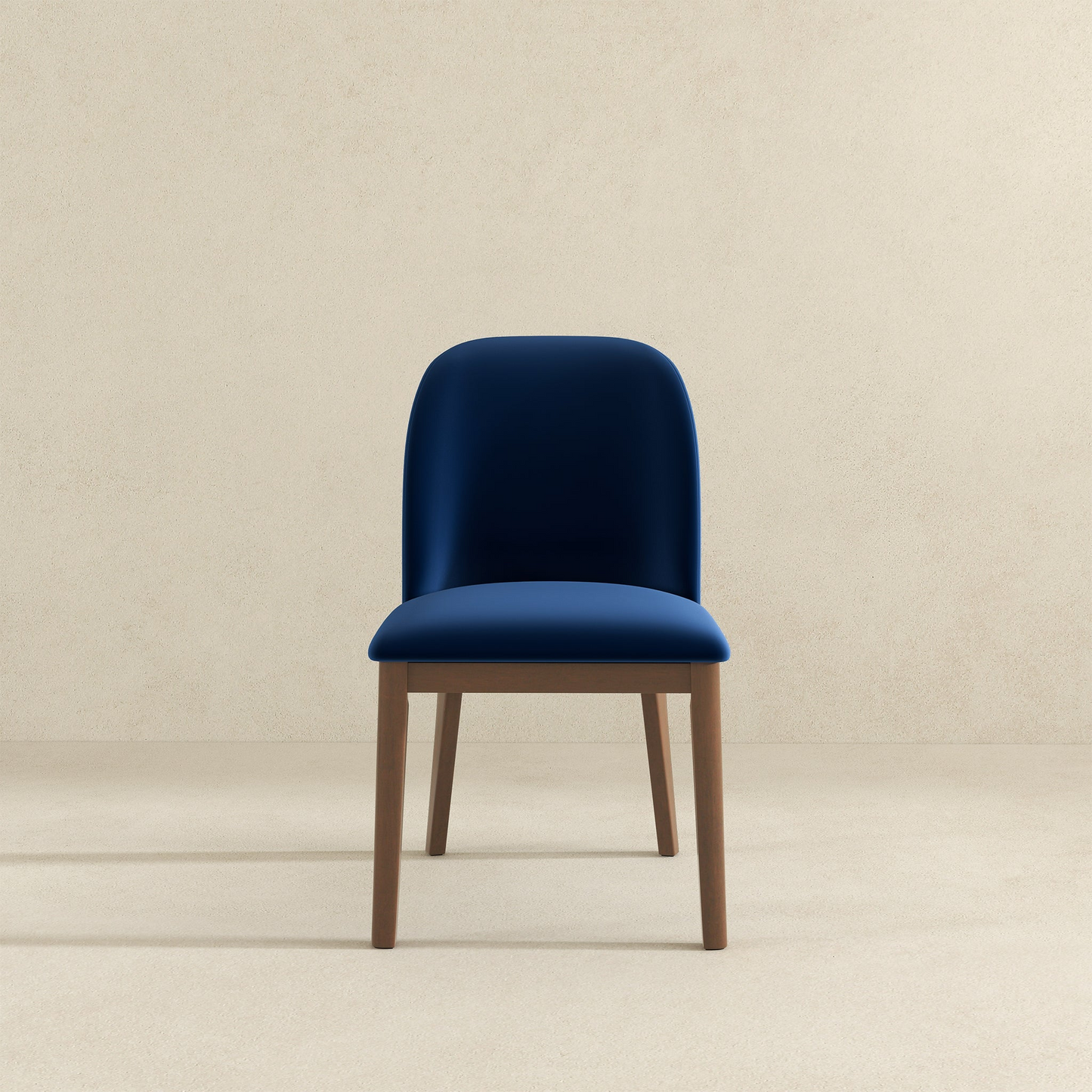 Kaitlyn  Navy Blue Velvet Dining Chair   Set Of 2   34.3  H X 19.3  W X 23  D