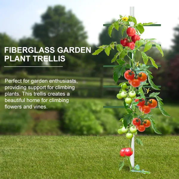 6FT*2FT 2PC This White U-shaped Tube Climbing Trellis Is Simple And Stylish, Offering Stable Support And Creating An Elegant Green Space.
