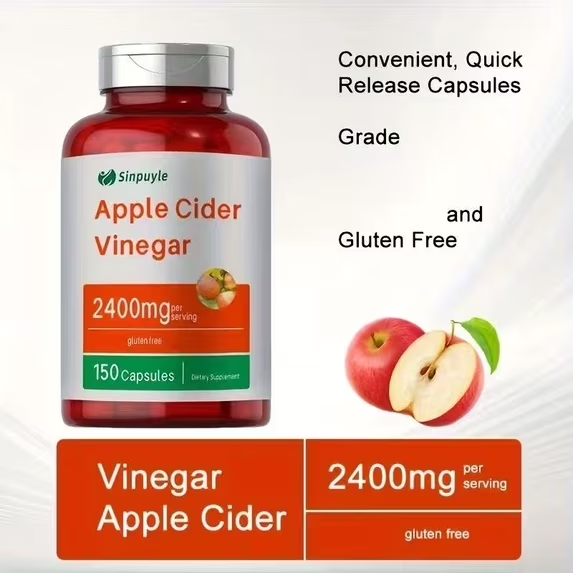 Apple Cider Vinegar Capsules 2400mg - 150 Capsules, Gluten-Free, Digestion & Weight Management Support