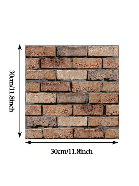10 Pack 3D Brick Wall Stickers 3D Wall Panels Peel And Stick White Brick Wallpaper PE Foam Self Adhesive Wallpaper Removable And Waterproof Art Wall Tiles For Bedroom Living Room Background Decor